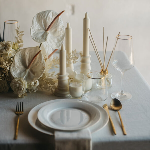 candelabros cera fragancia boda